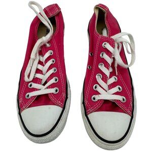 Converse All Star Low-Top Sneakers Unisex Pink Canvas Womens 7/Mens 5 Lace Up